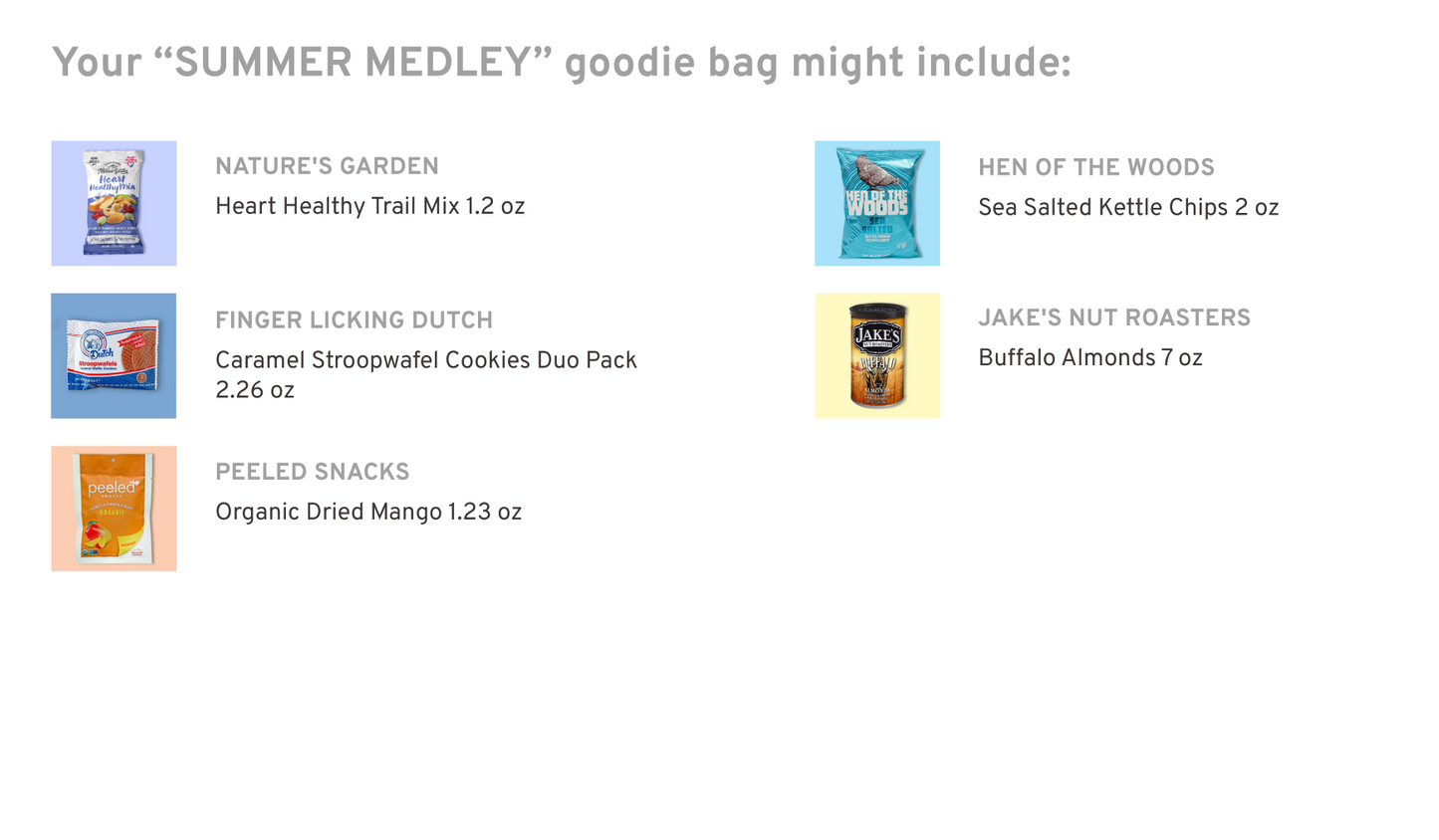 SUMMER Medley Goodie Bag