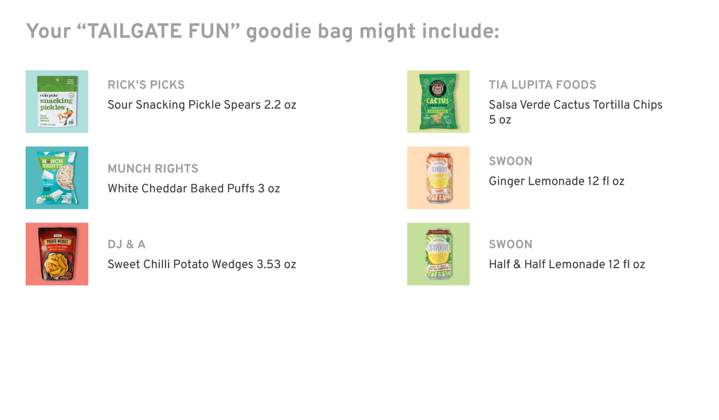 Tailgate Fun Goodie Bag